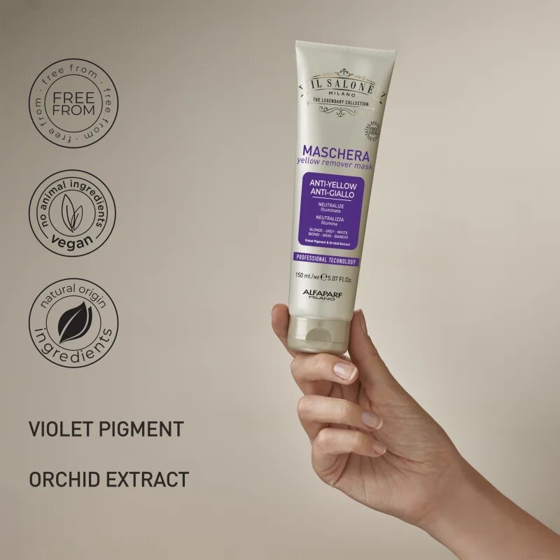 Alfaparf Milano Il Salone Milano Anti-yellow maska neutralizující žluté tóny 150 ml
