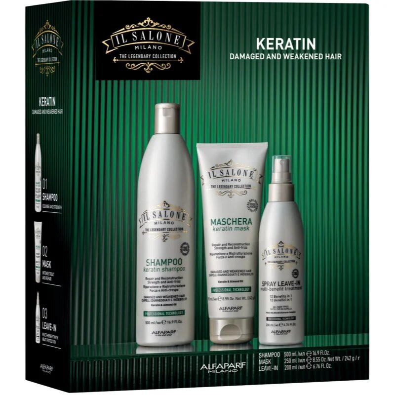 Alfaparf Milano Il Salone Milano Keratin kit dárková sada pro poškozené vlasy