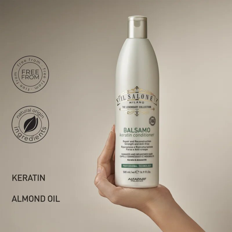 Alfaparf Milano Il Salone Milano Keratin obnovující kondicionér pro poškozené vlasy 500 ml