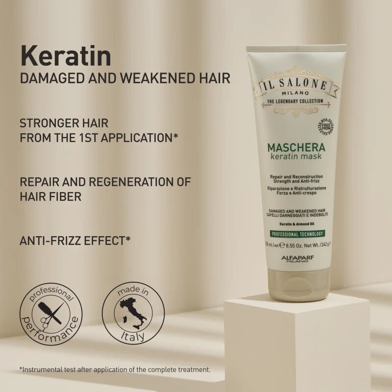 Alfaparf Milano Il Salone Milano Keratin obnovující maska pro poškozené vlasy 250 ml