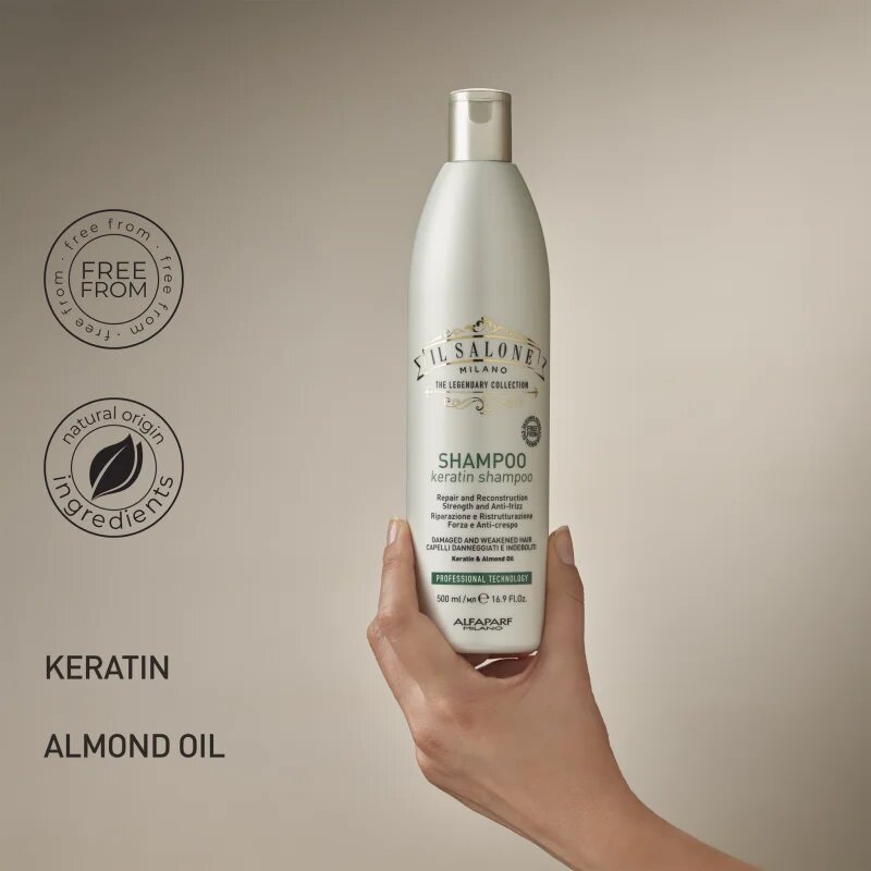 Alfaparf Milano Il Salone Milano Keratin obnovující šampon pro poškozené vlasy 500 ml