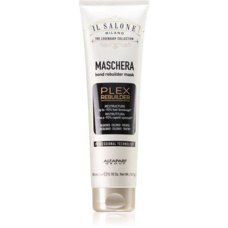 Alfaparf Milano Il Salone Milano Plex Rebuilder maska pro odbarvené barvené a chemicky ošetřené vlasy 150 ml