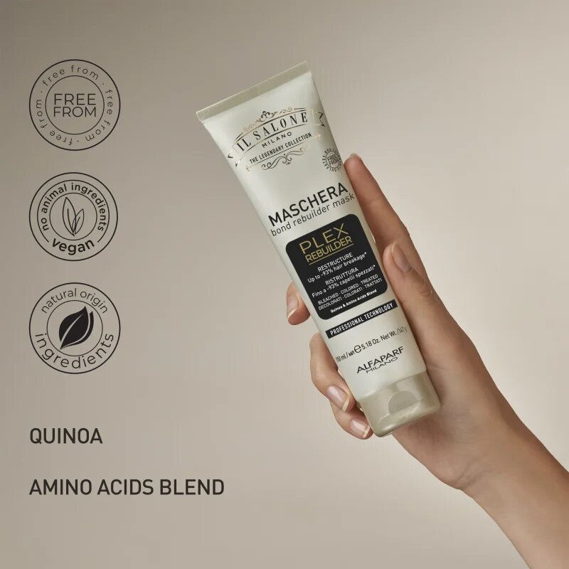 Alfaparf Milano Il Salone Milano Plex Rebuilder maska pro odbarvené barvené a chemicky ošetřené vlasy 150 ml