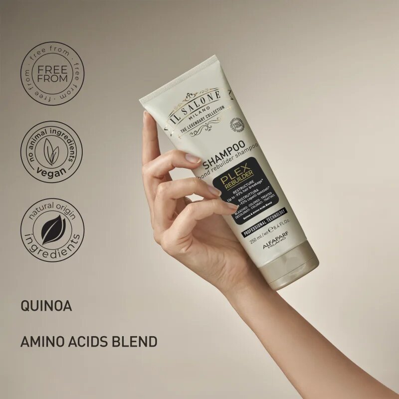 Alfaparf Milano Il Salone Milano Plex Rebuilder ochranný šampon pro odbarvené barvené a chemicky ošetřené vlasy 250 ml
