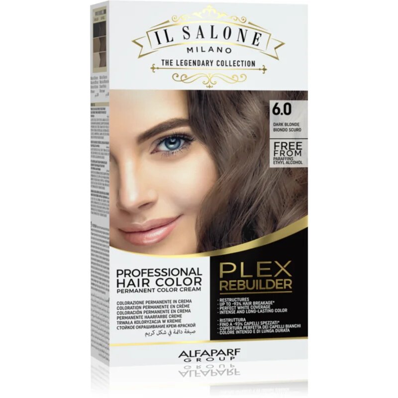 Alfaparf Milano Il Salone Milano Plex Rebuilder permanentní barva na vlasy odstín 6.0 - Dark Blonde 1 ks