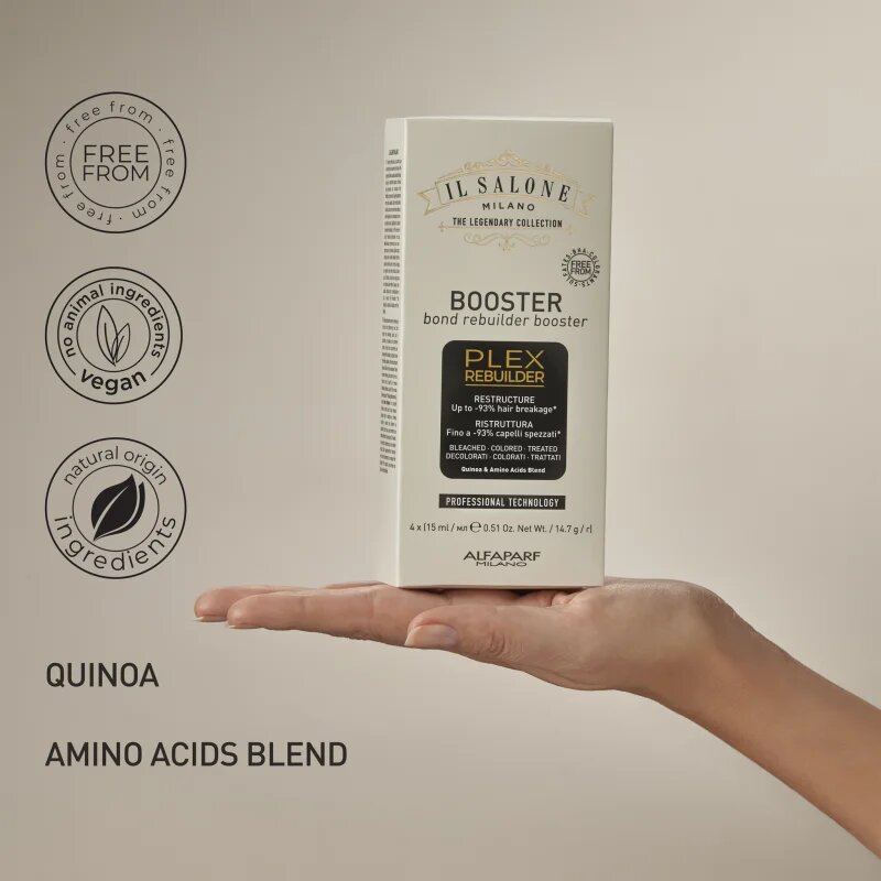 Alfaparf Milano Il Salone Milano Plex Rebuilder sérum pro odbarvené barvené a chemicky ošetřené vlasy 4x15 ml