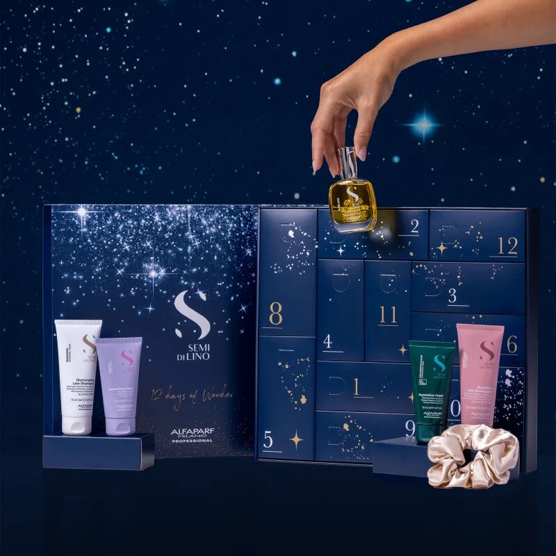 Alfaparf Milano Semi di Lino Advent Calendar adventní kalendář pro krásné vlasy a pokožku