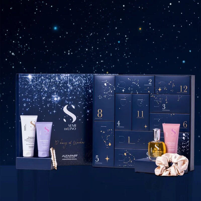 Alfaparf Milano Semi di Lino Advent Calendar adventní kalendář pro krásné vlasy a pokožku