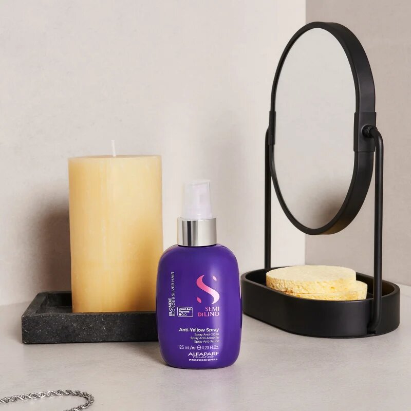 Alfaparf Milano Semi di Lino Blonde sprej proti žlutým tónům pro blond a melírované vlasy 125 ml