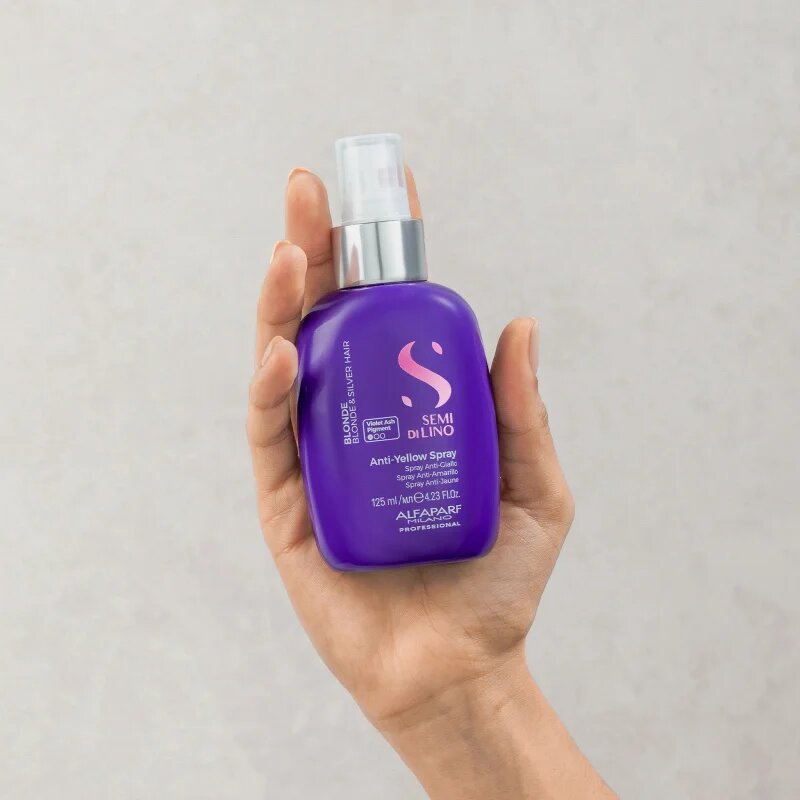 Alfaparf Milano Semi di Lino Blonde sprej proti žlutým tónům pro blond a melírované vlasy 125 ml