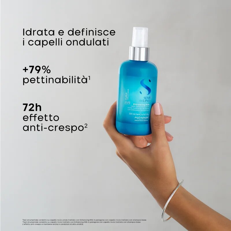 Alfaparf Milano Semi Di Lino Curls Enhancing Milk definující mléko pro všechny typy kudrnatých vlasů 200 ml