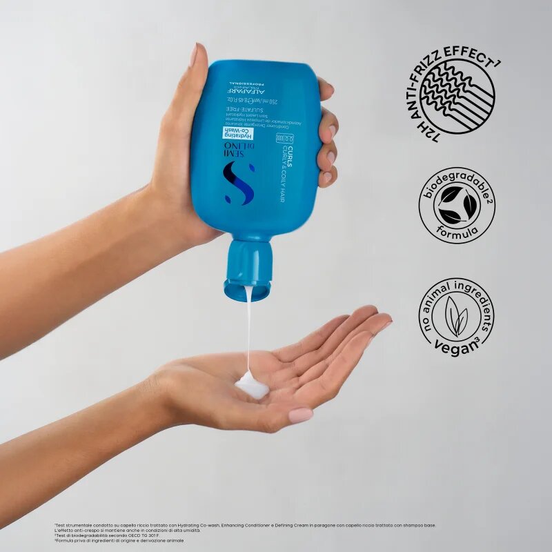 Alfaparf Milano Semi Di Lino Curls Hydrating Co-Wash pečující mycí krém na vlasy a vlasovou pokožku 250 ml