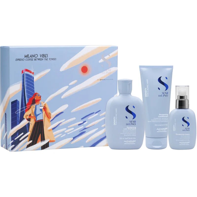 Alfaparf Milano Semi di Lino Density Holiday Kit dárková sada pro jemné a zplihlé vlasy