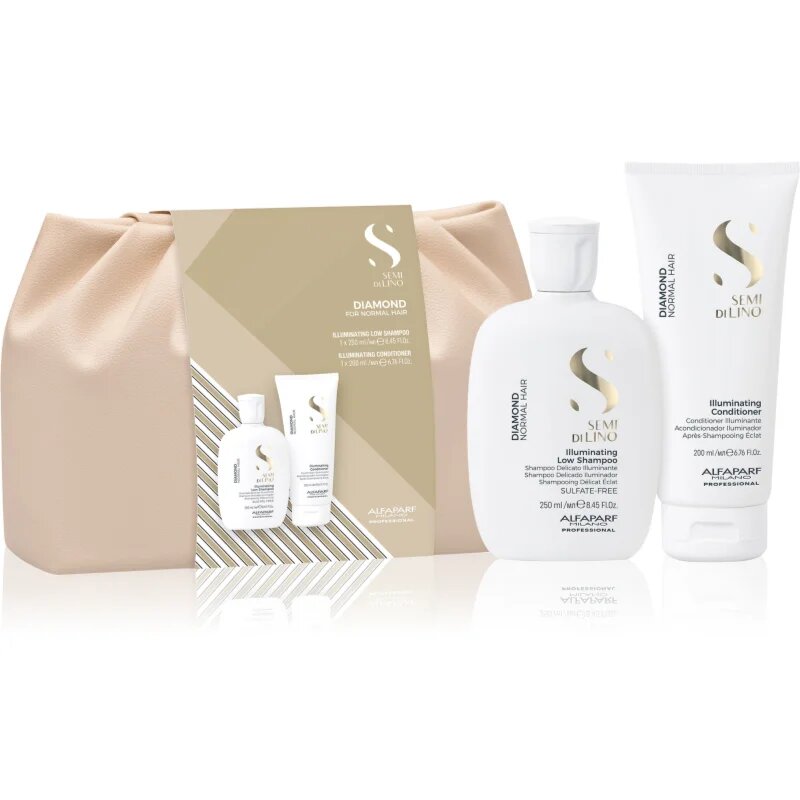 Alfaparf Milano Semi di Lino Diamond Duo Kit dárková sada pro rozjasnění a hydrataci 2 ks