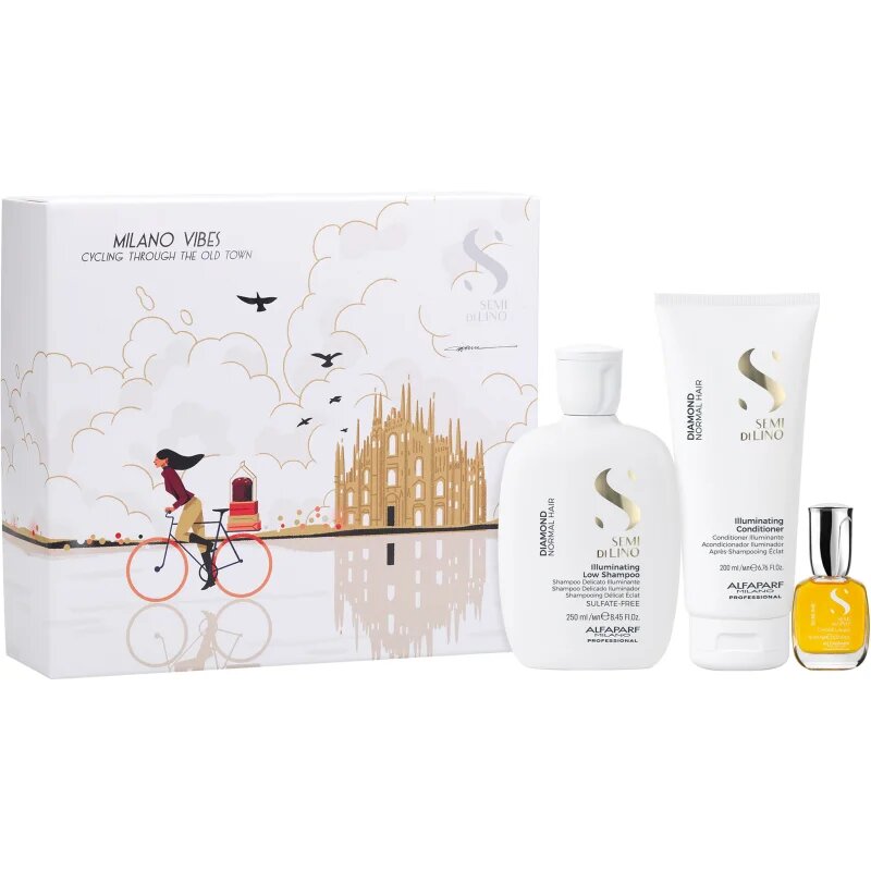 Alfaparf Milano Semi di Lino Diamond Holiday Kit dárková sada pro lesk a hebkost vlasů