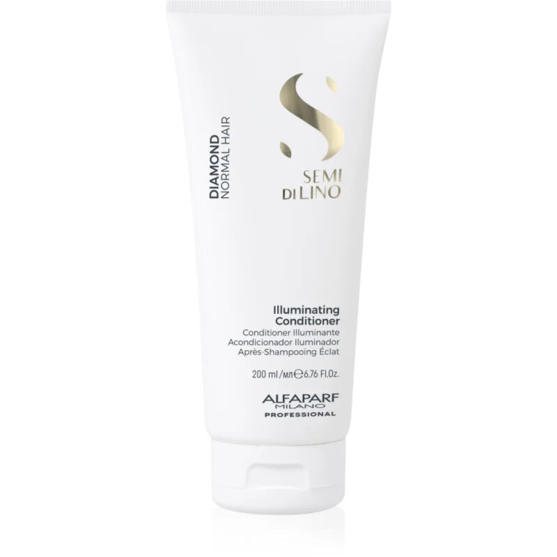 Alfaparf Milano Semi di Lino Diamond Illuminating rozjasňující kondicionér pro lesk a snadné rozčesávání vlasů 200 ml
