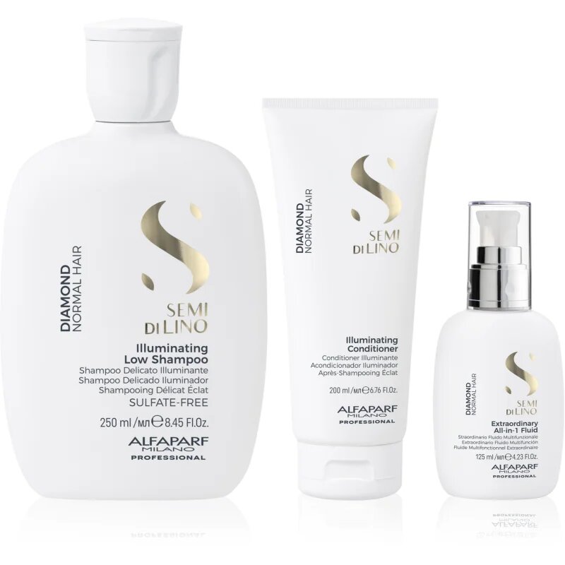 Alfaparf Milano Semi di Lino Diamond Kit set pro lesk a hebkost vlasů