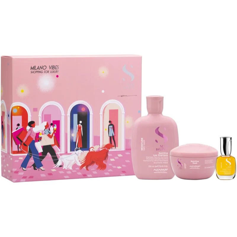 Alfaparf Milano Semi di Lino Moisture Holiday Kit dárková sada pro intenzivní hydrataci 3 ks