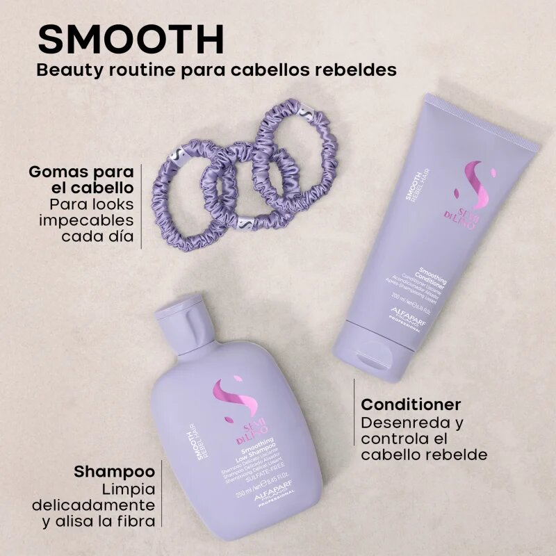 Alfaparf Milano Semi di Lino Smooth Duo Kit dárková sada pro nepoddajné a krepatějící se vlasy 3 ks