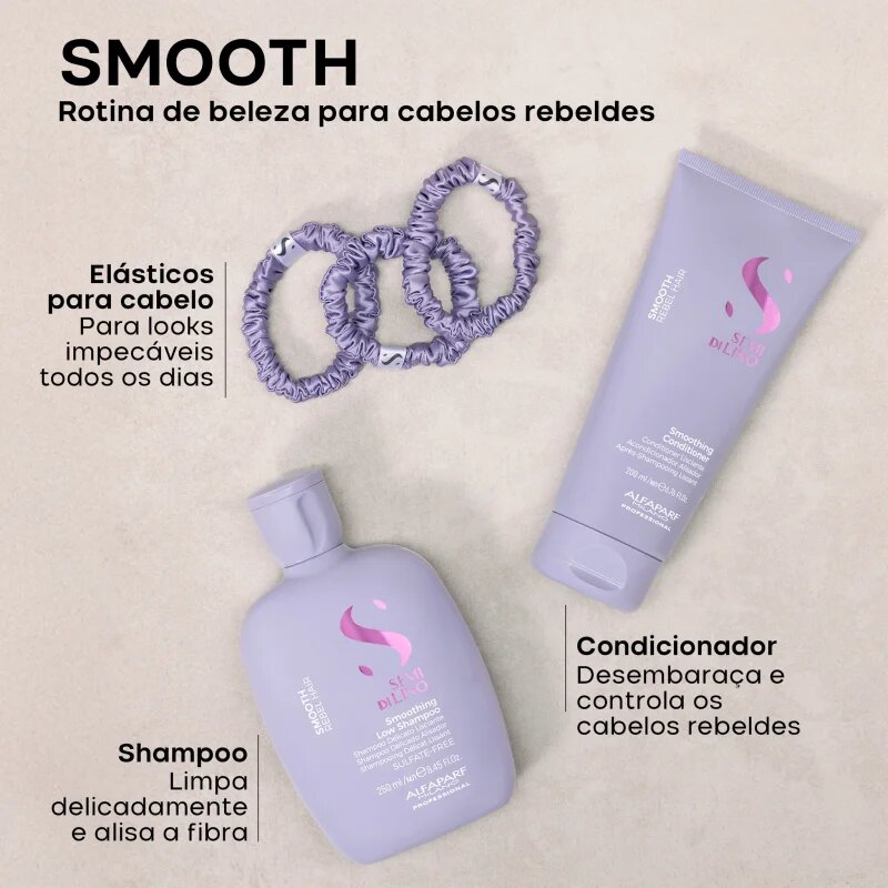 Alfaparf Milano Semi di Lino Smooth Duo Kit dárková sada pro nepoddajné a krepatějící se vlasy 3 ks
