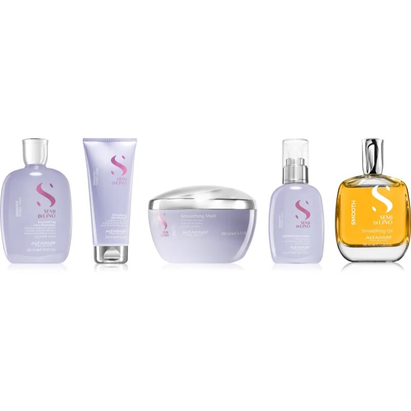 Alfaparf Milano Semi di Lino Smooth Smoothing Kit sada pro nepoddajné a krepatějící se vlasy