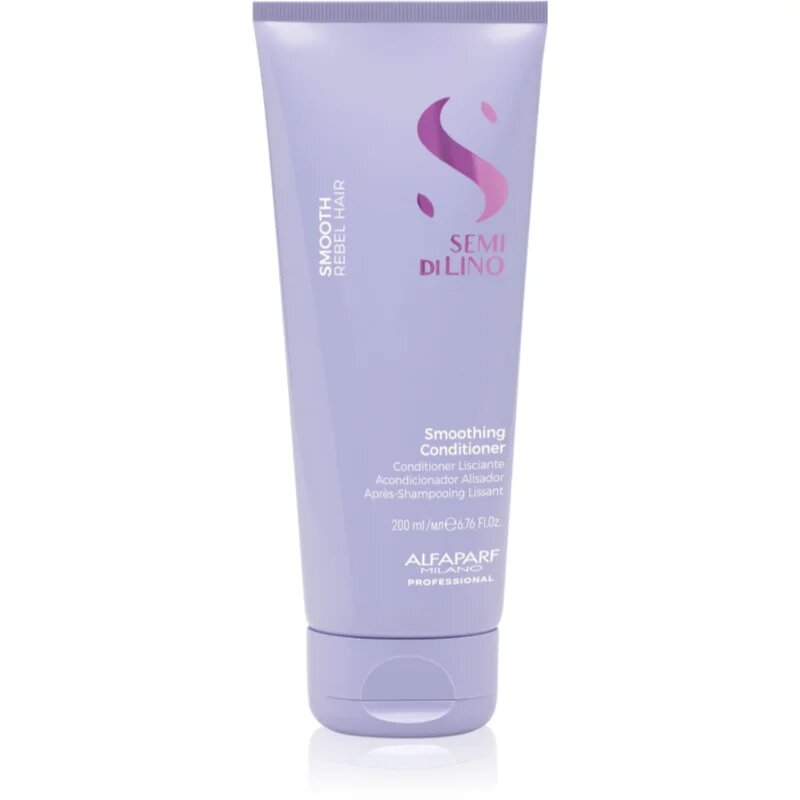 Alfaparf Milano Semi di Lino Smooth uhlazující kondicionér pro nepoddajné a krepatějící se vlasy 200 ml