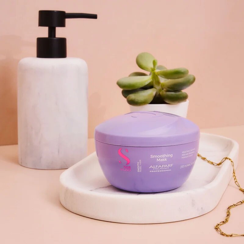 Alfaparf Milano Semi di Lino Smooth uhlazující maska pro nepoddajné a krepatějící se vlasy 200 ml