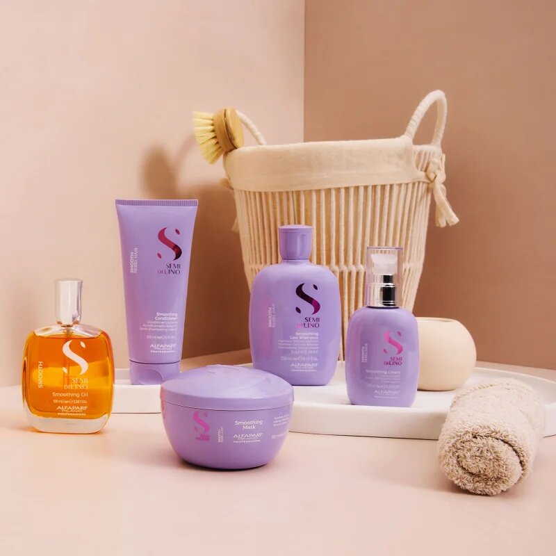 Alfaparf Milano Semi di Lino Smooth uhlazující maska pro nepoddajné a krepatějící se vlasy 200 ml