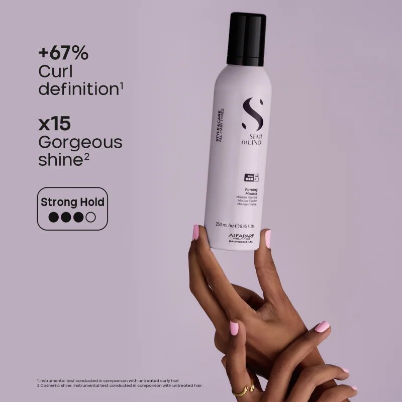 Alfaparf Milano Semi di Lino Style&Care Firming mousse silně fixační pěna na vlasy 250 ml