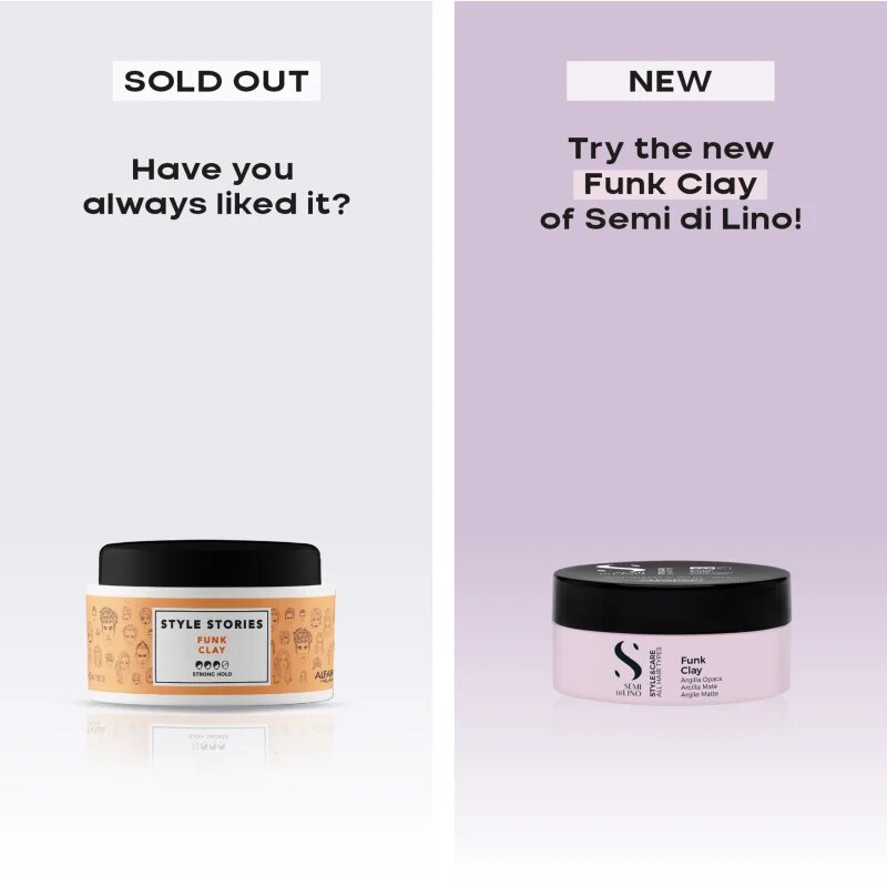 Alfaparf Milano Semi di Lino Style&Care Funk Clay modelovací hlína pro definici a tvar 90 ml