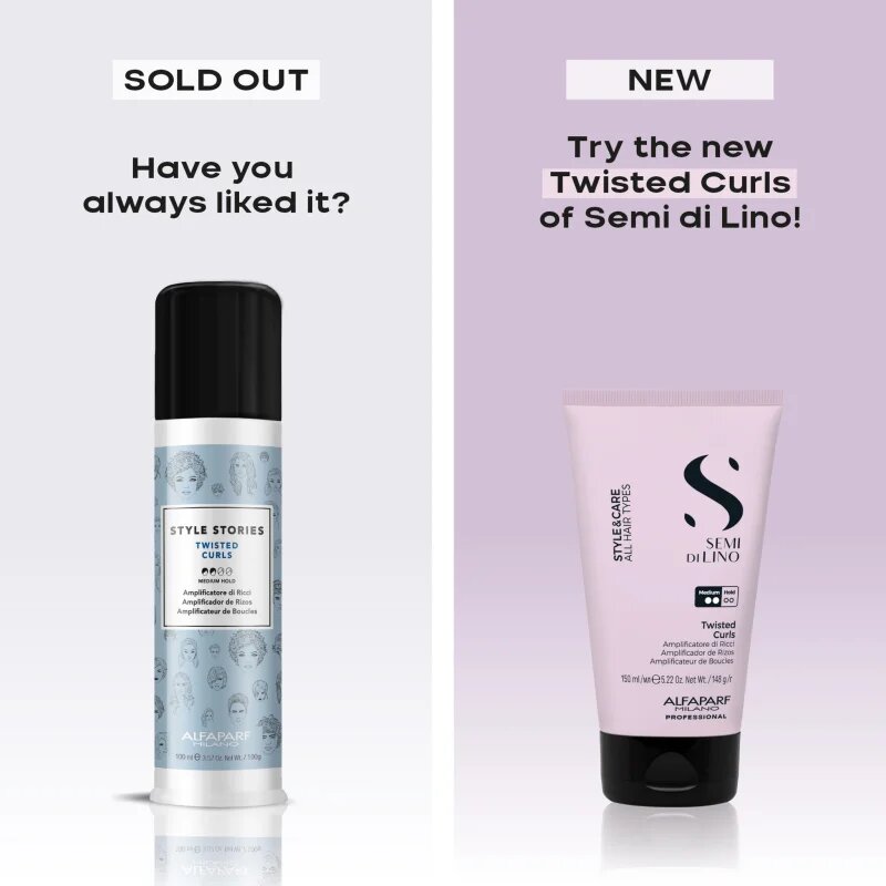 Alfaparf Milano Semi di Lino Style&Care Twisted curls stylingový krém pro definici vln 150 ml