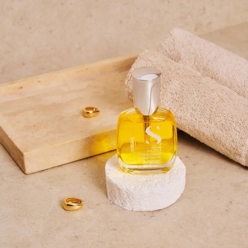 Alfaparf Milano Semi di Lino Sublime Cristalli hydratační olej pro lesk a hebkost vlasů 30 ml