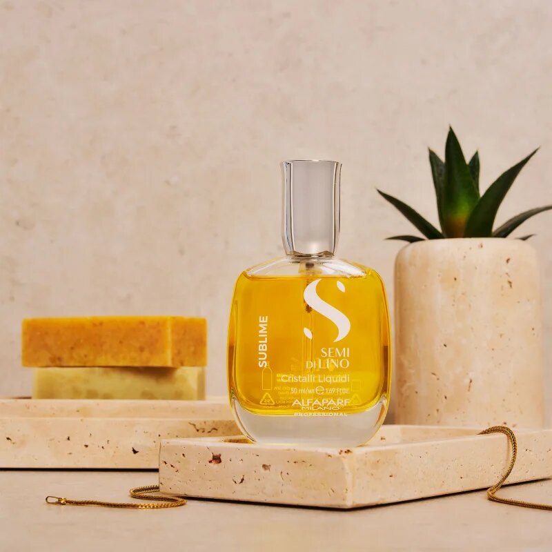 Alfaparf Milano Semi di Lino Sublime Cristalli hydratační olej pro lesk a hebkost vlasů 50 ml
