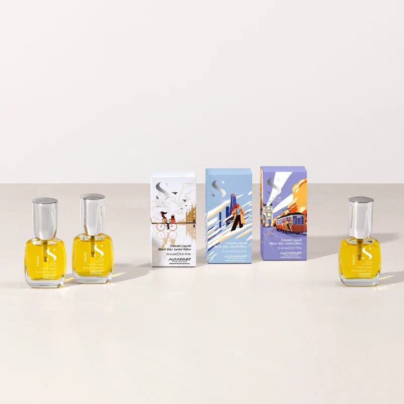 Alfaparf Milano Semi di Lino Sublime Cristalli hydratační olej pro lesk a hebkost vlasů White Box 15 ml