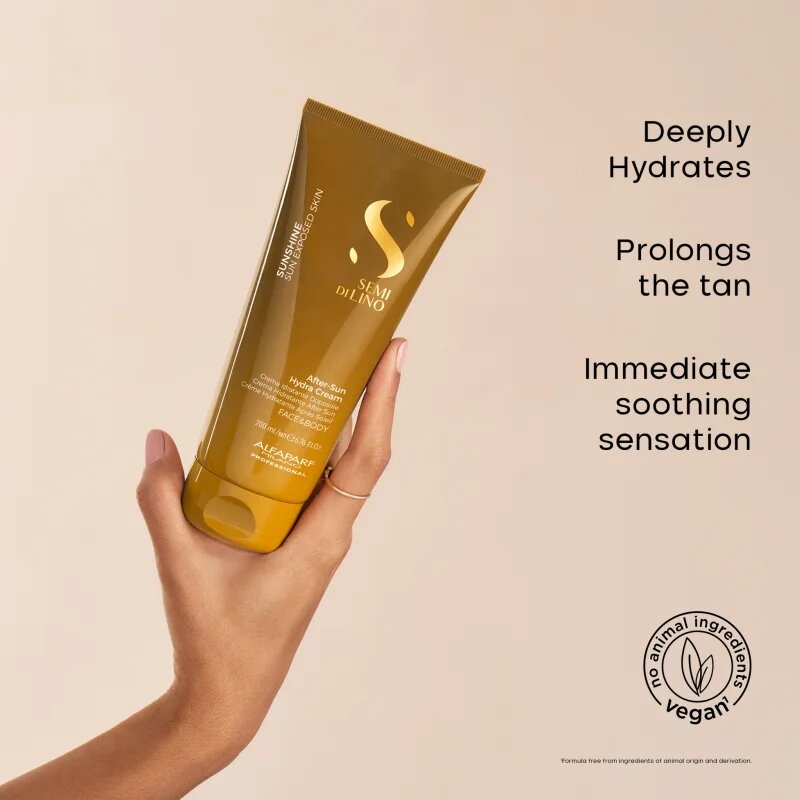 Alfaparf Milano Semi di Lino Sunshine After Sun Hydra Cream hydratační krém na obličej a tělo po opalování 200 ml