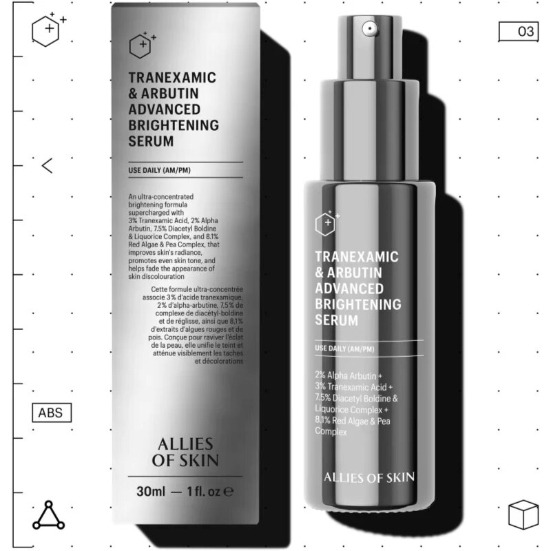 Allies of Skin Tranexamic & Arbutin Advanced rozjasňující sérum proti nedokonalostem pleti 30 ml