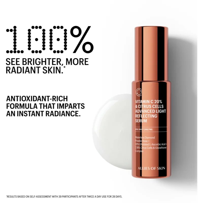 Allies of Skin Vitamin C 20% & Citrus Cells Advanced Firm & Glow Serum rozjasňující pleťové sérum s vitaminem C 30 ml