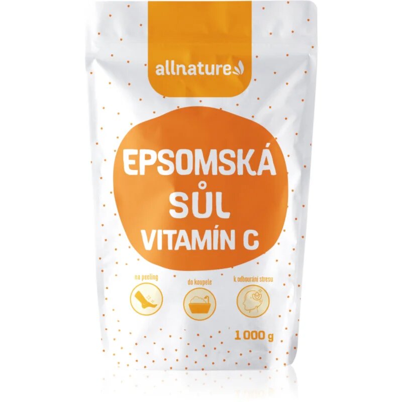 Allnature Epsomská sůl + vitamín C sůl do koupele s vitaminem C 1000 g