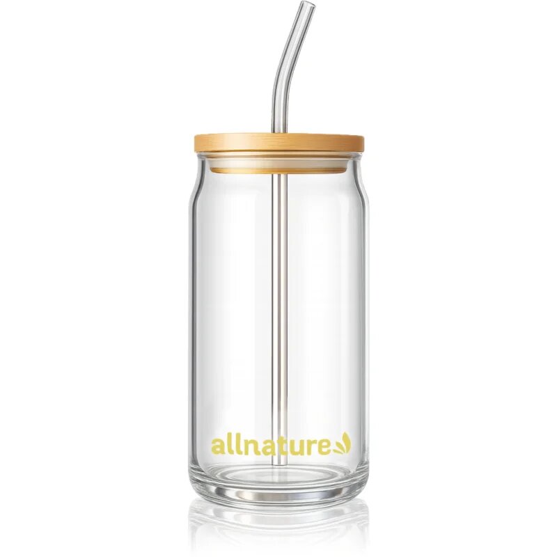 Allnature Sklenice s brčkem sklenice s brčkem 1 ks