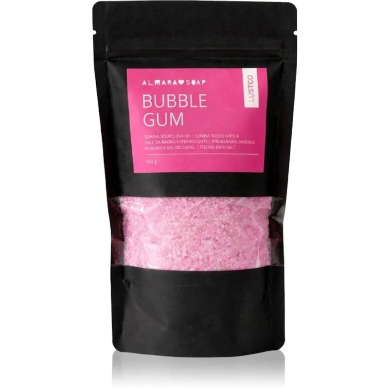 Almara Soap Bath Salt Bubble Gum barvicí sůl do koupele 180 g