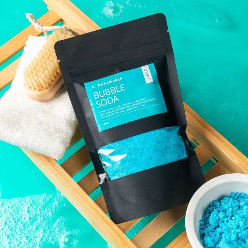 Almara Soap Bath Salt Bubble Soda šumivá koupelová sůl 180 g