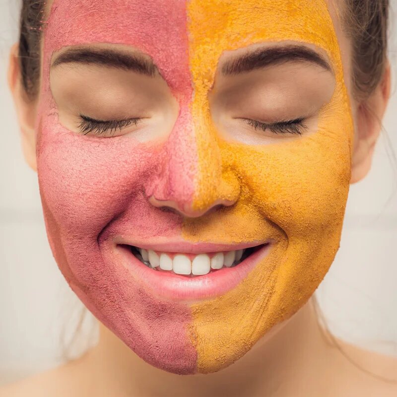 Almara Soap Face Green Clay & Turmeric čisticí pleťová maska pro mastnou a problematickou pleť 20 g