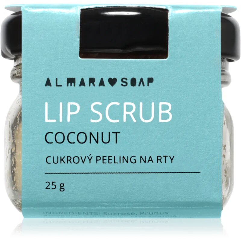 Almara Soap Lip Scrub cukrový peeling na rty Coconut 25 g