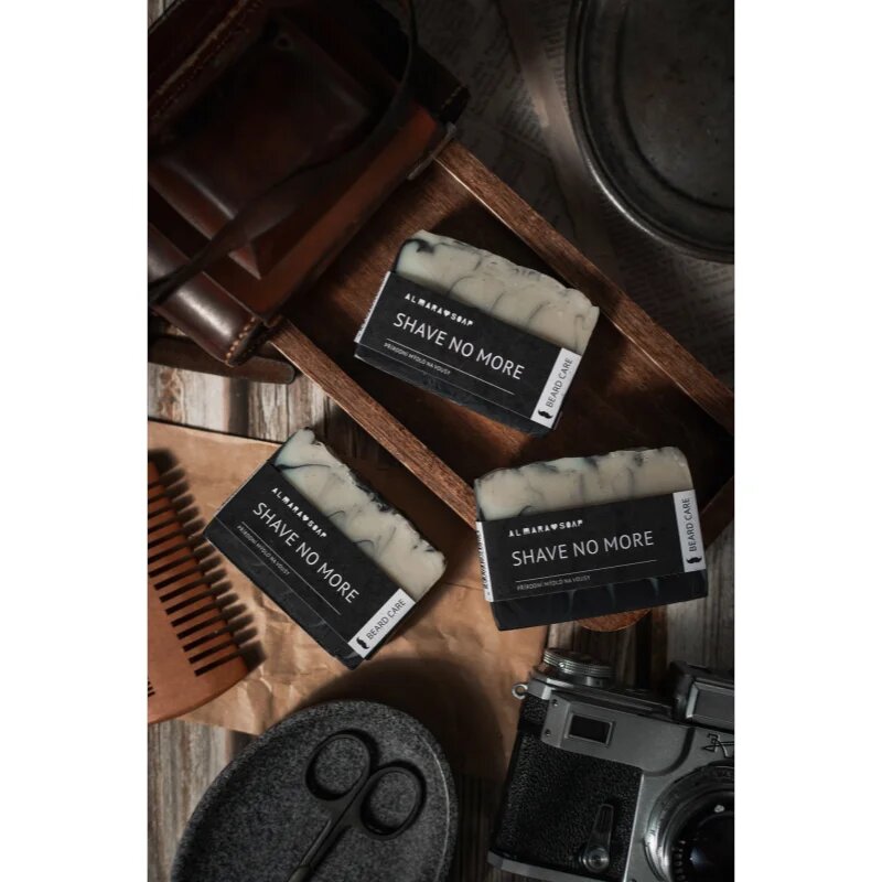 Almara Soap Natural Shave No More ručně vyráběné mýdlo na vlasy vousy a tělo pro muže 90 g
