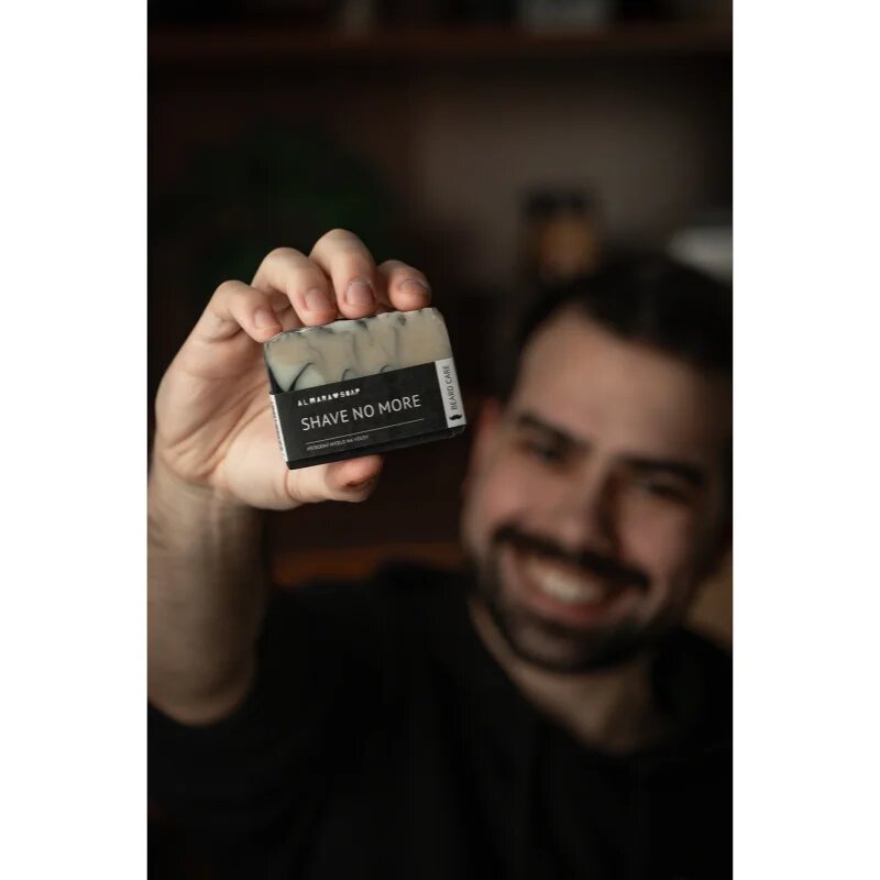 Almara Soap Natural Shave No More ručně vyráběné mýdlo na vlasy vousy a tělo pro muže 90 g