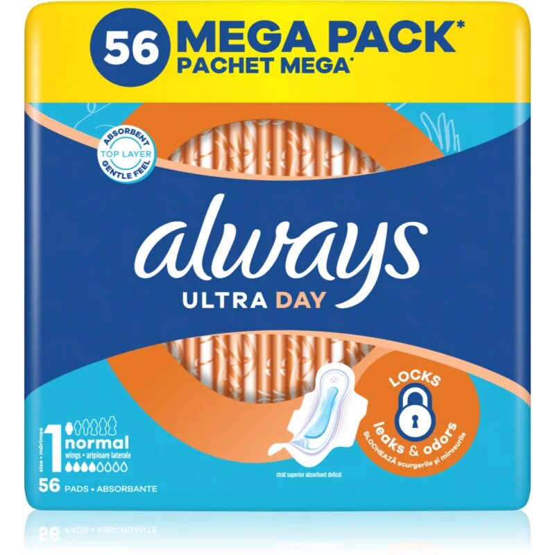 Always Ultra Normal Size 1 vložky s křidélky 56 ks