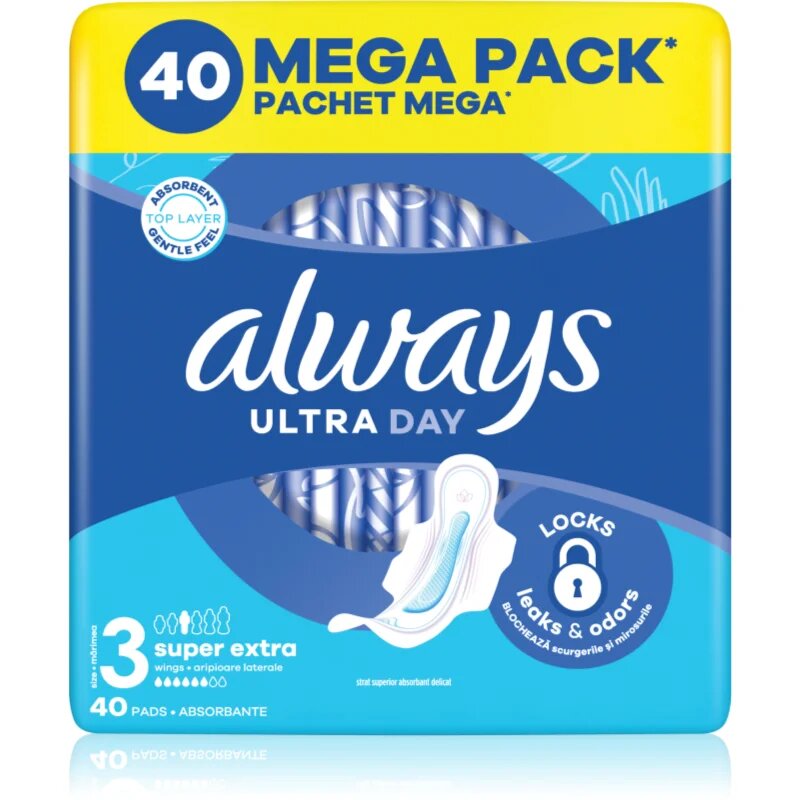 Always Ultra Super Extra Size 3 vložky s křidélky 40 ks