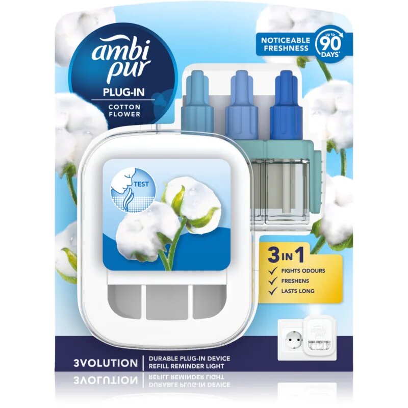 AmbiPur 3volution Cotton Flower elektrický osvěžovač vzduchu s náplní 20 ml