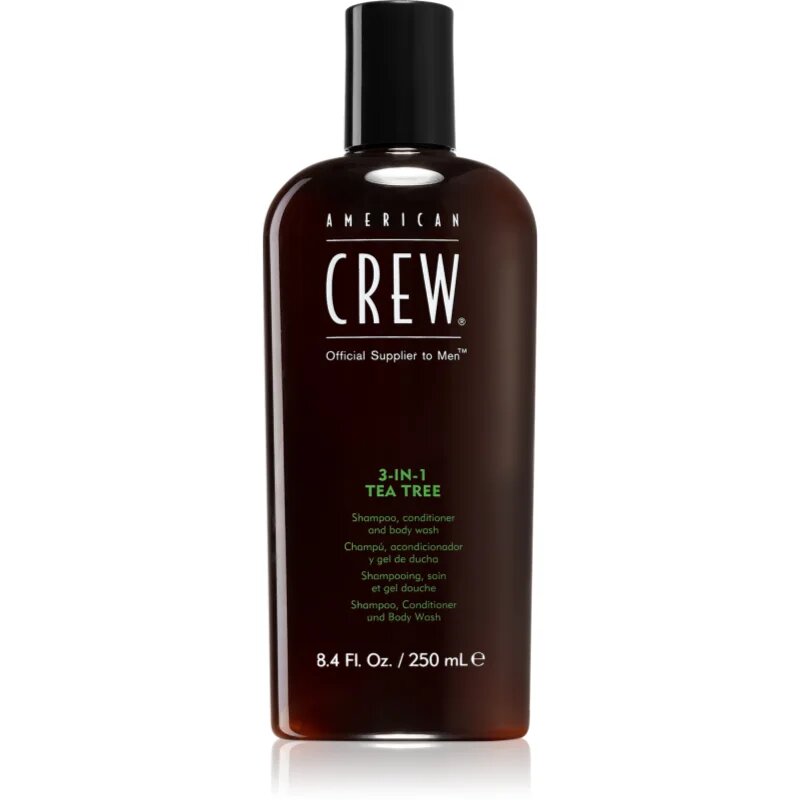 American Crew Hair & Body 3-IN-1 Tea Tree šampón kondicionér a sprchový gel 3 v 1 pro muže 250 ml