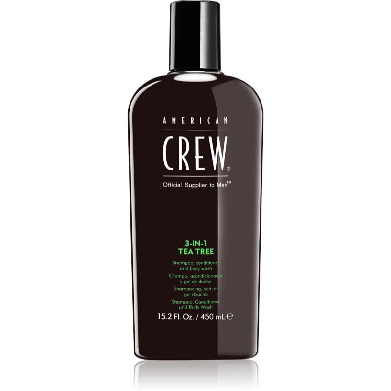 American Crew Hair & Body 3-IN-1 Tea Tree šampón kondicionér a sprchový gel 3 v 1 pro muže 450 ml